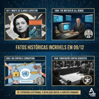 Fatos Históricos Incríveis em 09/12: Literatura, Tecnologia e Direitos Humanos