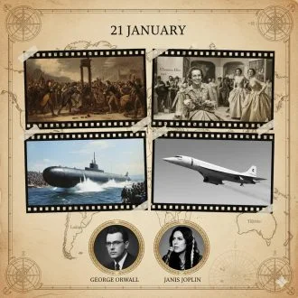 21 de Janeiro: A Queda de Reis, o Nascimento de Lendas e a Revolução Tecnológica