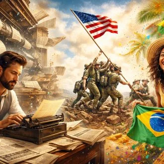 23 de Fevereiro: A Revolução da Imprensa, a Bandeira de Iwo Jima e o Nascimento da Identidade Brasileira