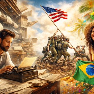 23 de Fevereiro: A Revolução da Imprensa, a Bandeira de Iwo Jima e o Nascimento da Identidade Brasileira